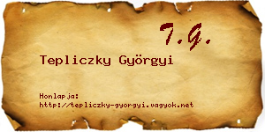 Tepliczky Györgyi névjegykártya